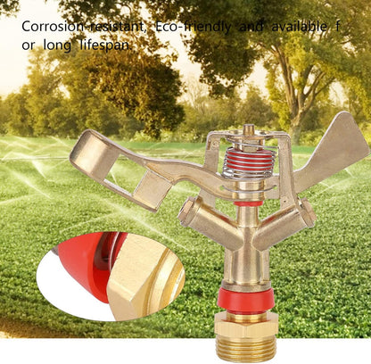 2Pcs Impact Sprinkler Head, 25mm Zinc Alloy Irrigation Garden Rocker Arm Sprinklers Nozzle Heads Male Thread Watering Sprinkler for Yard and Grass Irrigation