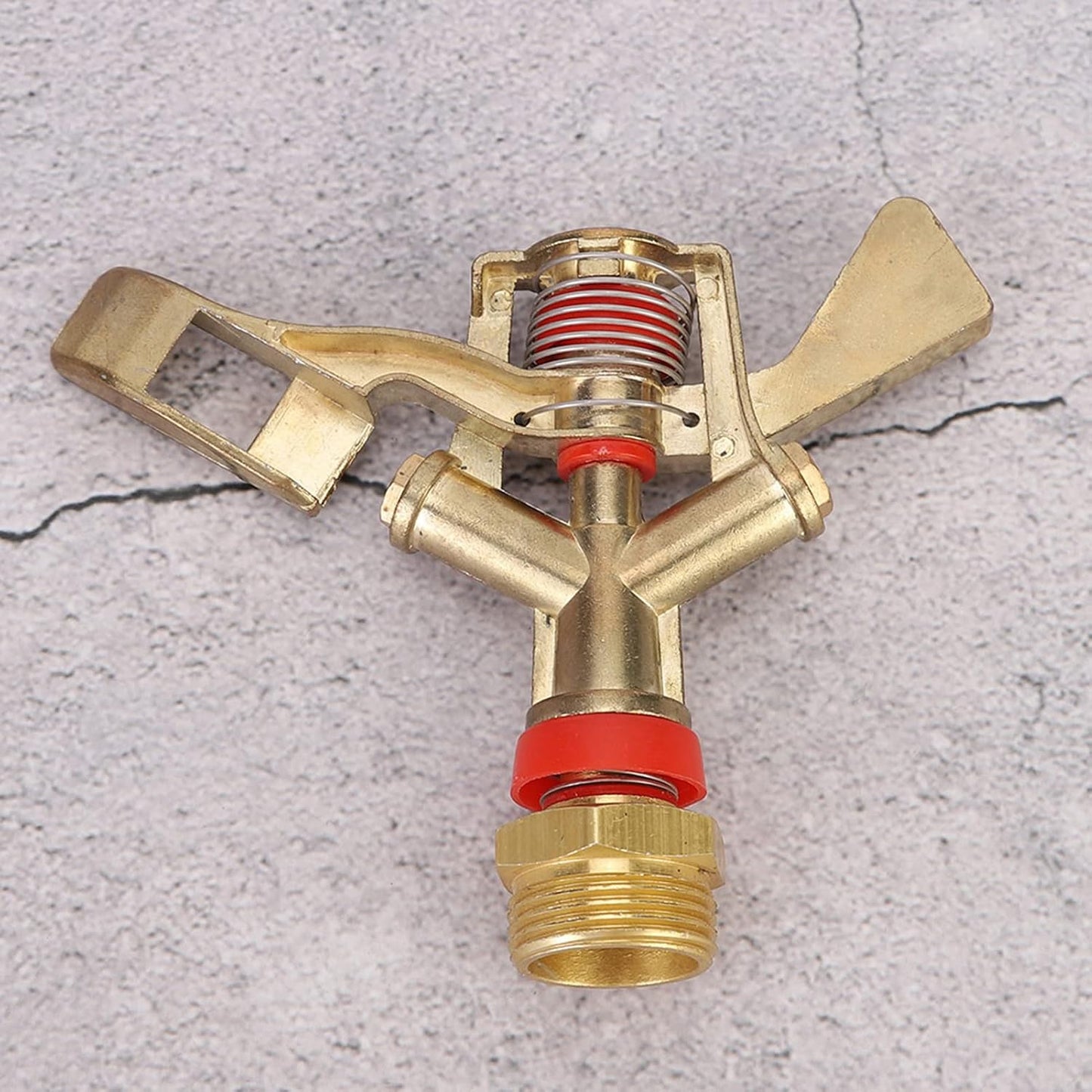 2Pcs Impact Sprinkler Head, 25mm Zinc Alloy Irrigation Garden Rocker Arm Sprinklers Nozzle Heads Male Thread Watering Sprinkler for Yard and Grass Irrigation