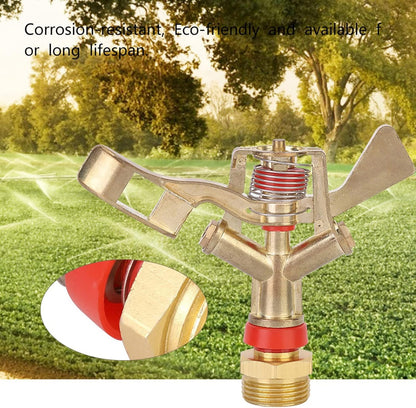 2Pcs Impact Sprinkler Head, 25mm Zinc Alloy Irrigation Garden Rocker Arm Sprinklers Nozzle Heads Male Thread Watering Sprinkler for Yard and Grass Irrigation