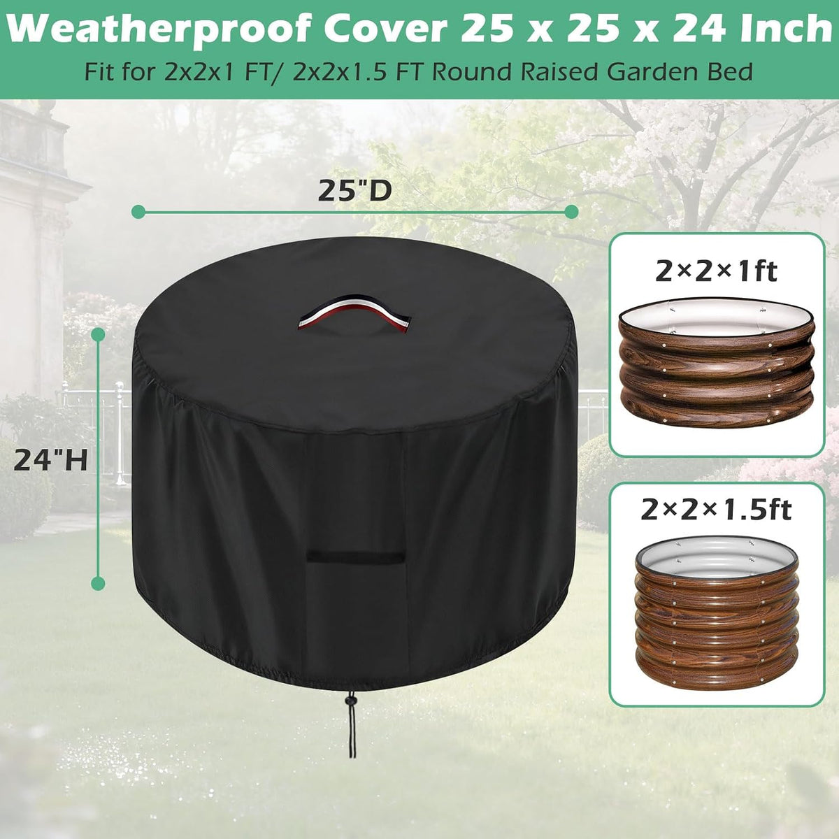 6x3 FT Raised Garden Bed Cover- Waterproof Cover for Outdoor
