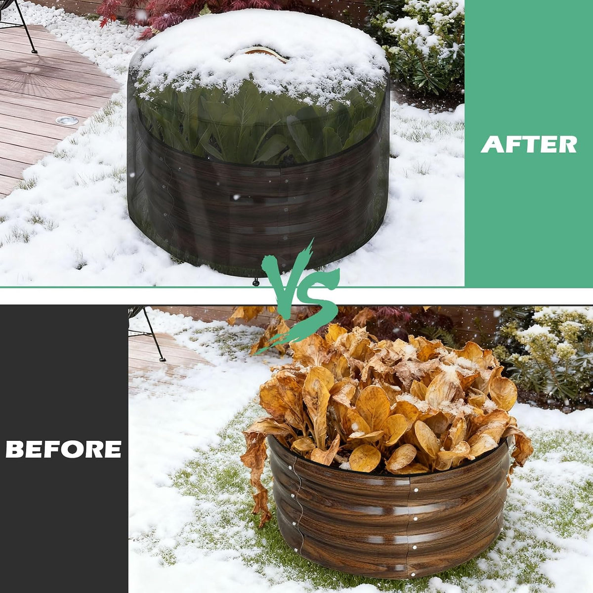 6x3 FT Raised Garden Bed Cover- Waterproof Cover for Outdoor