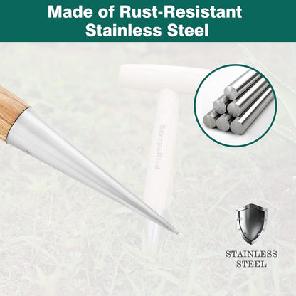 Hand Dibber, Stainless Steel Seed Planter Tool Bulb Planter Tool