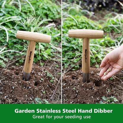 Hand Dibber, Stainless Steel Seed Planter Tool Bulb Planter Tool