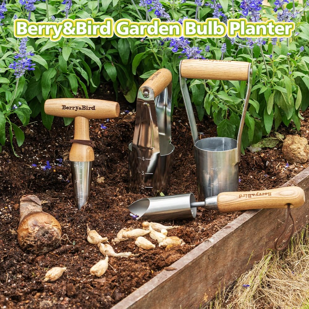 Hand Dibber, Stainless Steel Seed Planter Tool Bulb Planter Tool