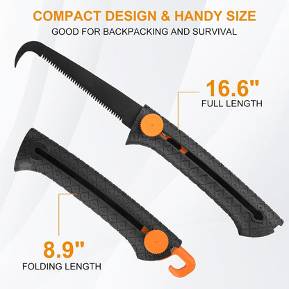 3 Piece Garden Tool Set, Lopper, 360° Grass Shears & Retractable Saw
