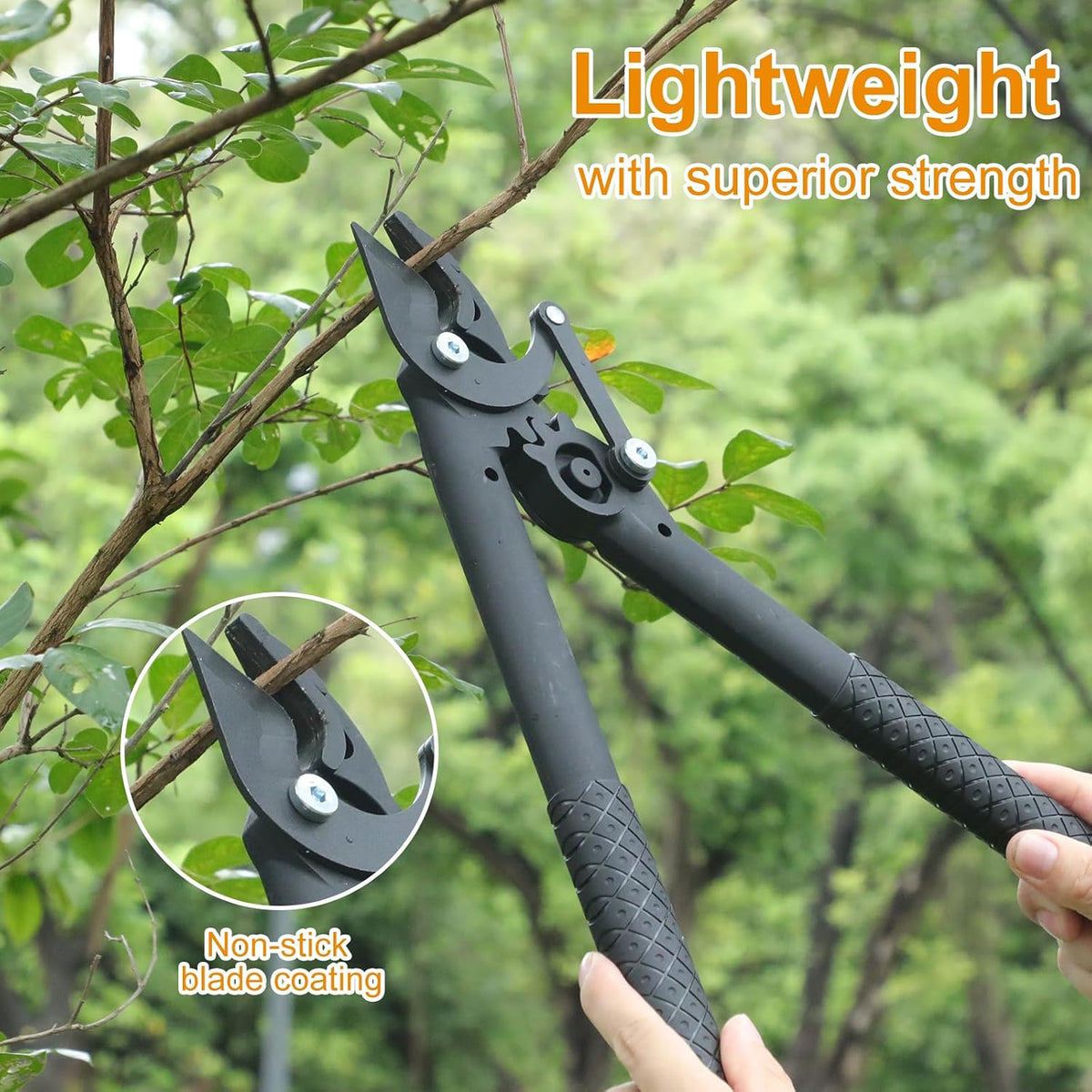 3 Piece Garden Tool Set, Lopper, 360° Grass Shears & Retractable Saw
