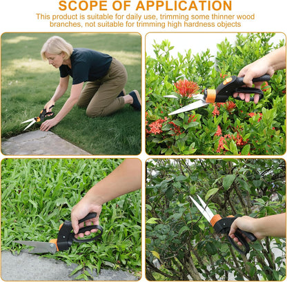 3 Piece Garden Tool Set, Lopper, 360° Grass Shears & Retractable Saw