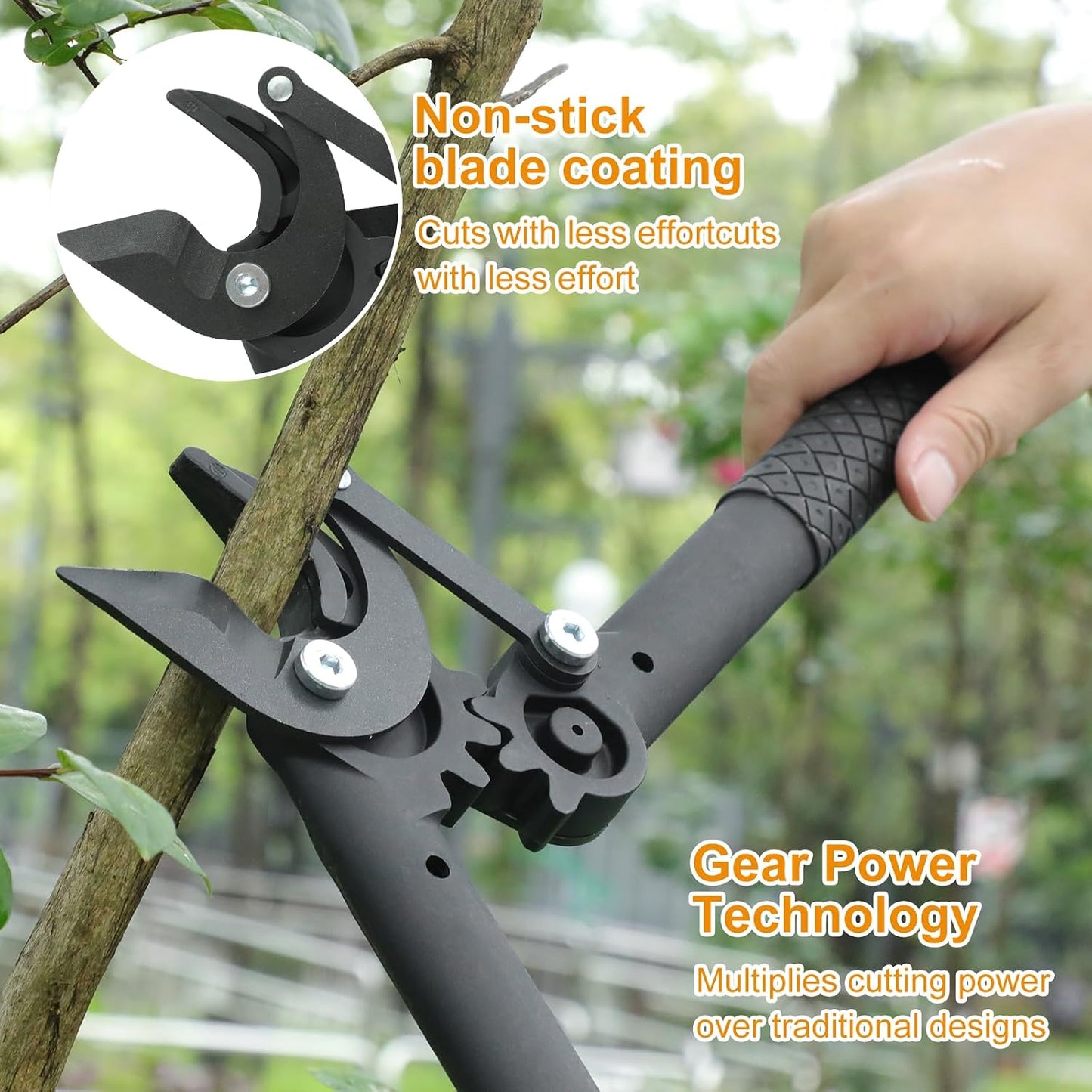 3 Piece Garden Tool Set, Lopper, 360° Grass Shears & Retractable Saw
