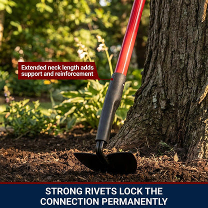 Warren Hoe Professional 12-Gauge 6.25-Inch Garden Hoe Tool with Fiberglass Handle, Commercial Strength, Gardening Tools, 100% Made in The USA