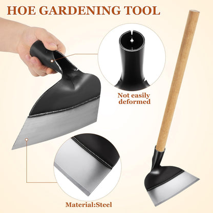 Garden Hoe Head Replaceable Steel Garden Hoe Tool for Weeding Digging Loosening and Cutting Grass Agricultural Accessory 9.25 X 5.90 X 5.11 in 1 Pack