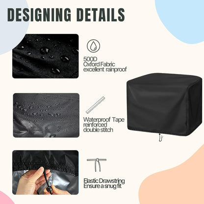 Hose Reel Cover 500D Waterproof 23.6x12.6x21.65in Black