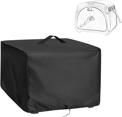 Hose Reel Cover 500D Waterproof 23.6x12.6x21.65in Black