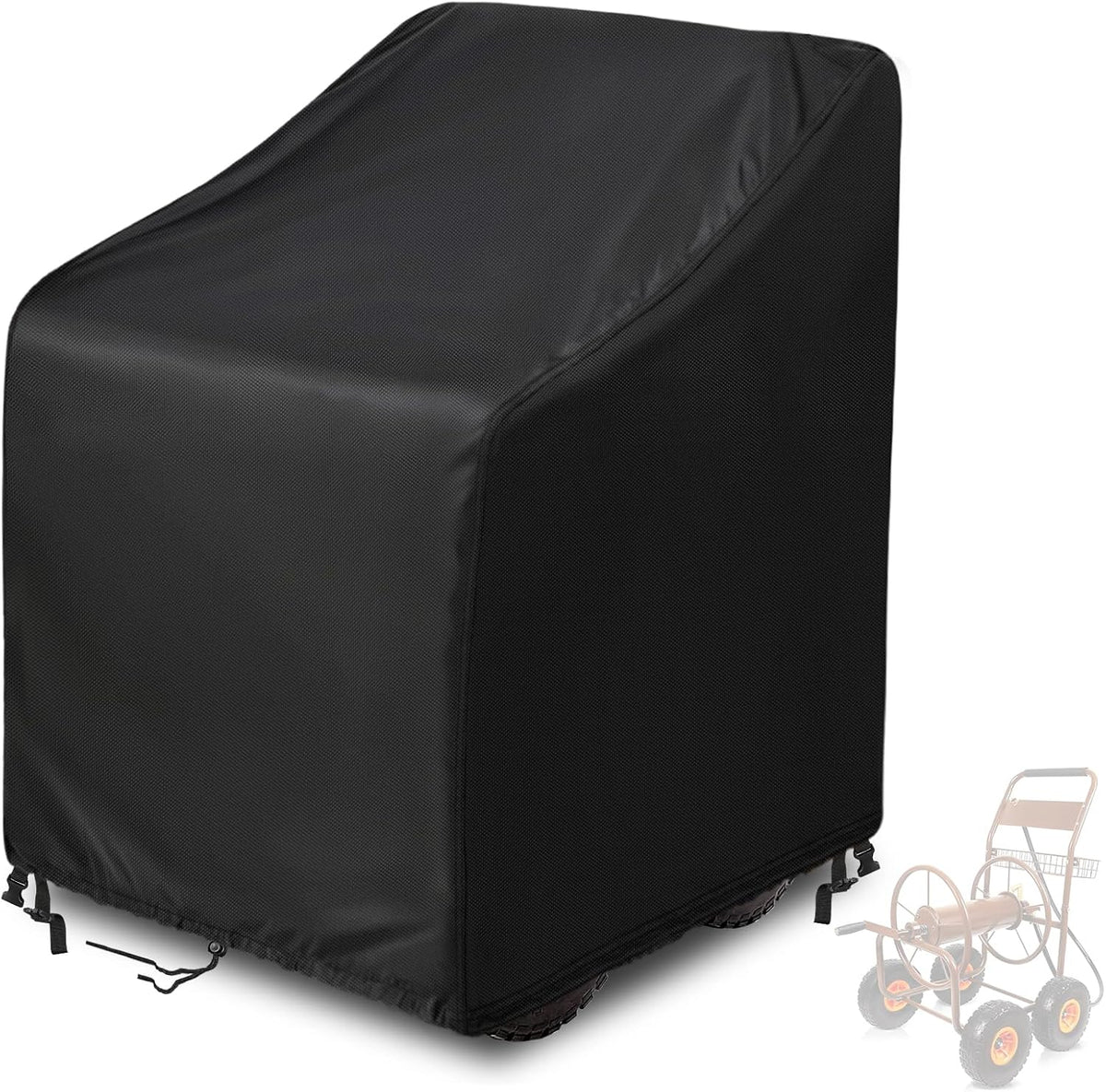 Hose Reel Cover 500D Waterproof 23.6x12.6x21.65in Black