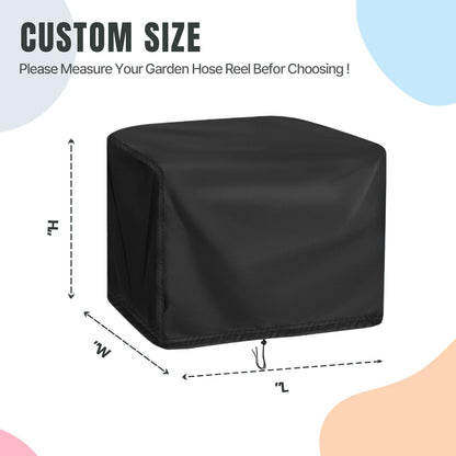 Hose Reel Cover 500D Waterproof 23.6x12.6x21.65in Black