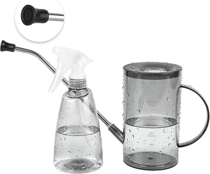 Watering Can for Indoor Plants, Small Watering Cans for House Plants, Succulents and Flowers, Long Spout, 1 Liter, with Bonus Plant Mister Spray Bottle for Plant Bonsai