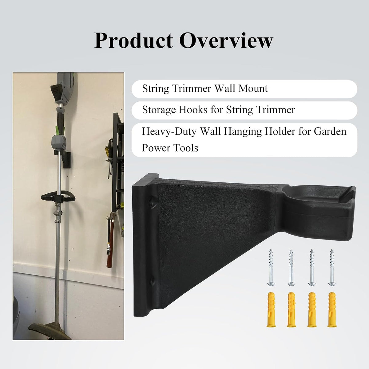 2 Pcs Heavy-Duty Wall Hanging Holder for Power Tools Fits EGO 56V Trimmer