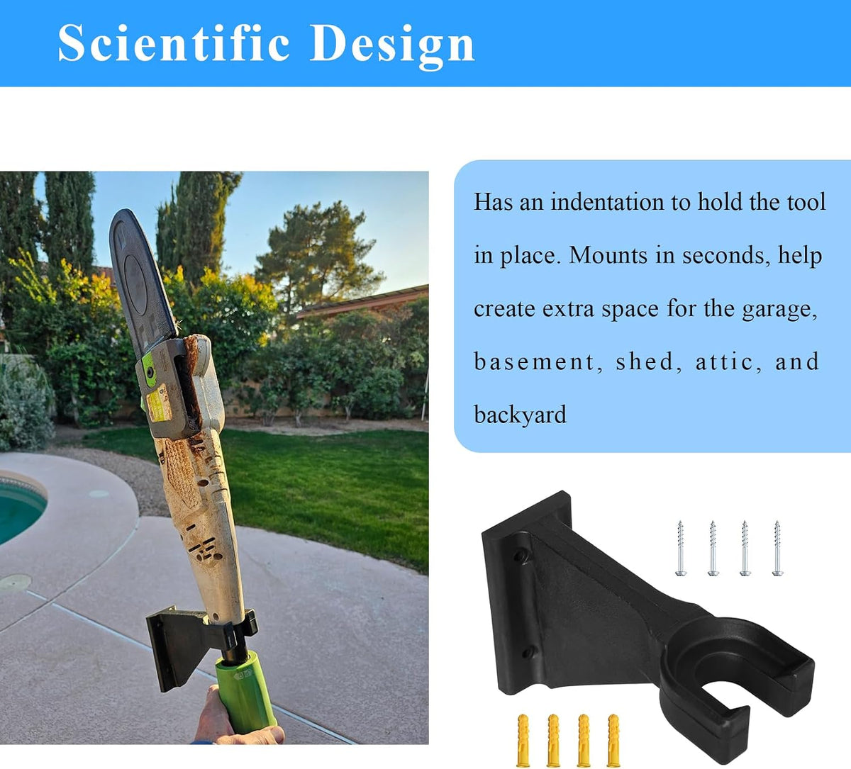 2 Pcs Heavy-Duty Wall Hanging Holder for Power Tools Fits EGO 56V Trimmer