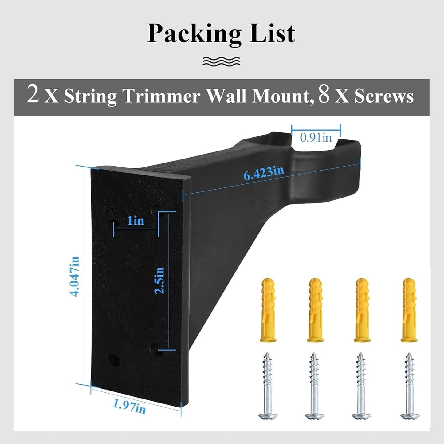 2 Pcs Heavy-Duty Wall Hanging Holder for Power Tools Fits EGO 56V Trimmer
