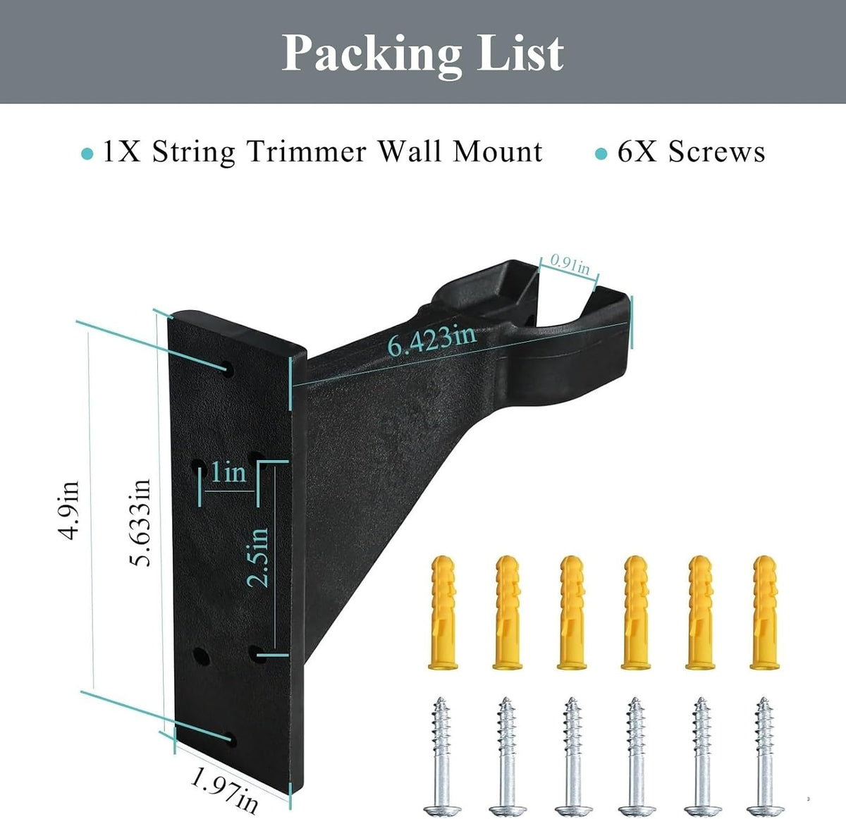 2 Pcs Heavy-Duty Wall Hanging Holder for Power Tools Fits EGO 56V Trimmer