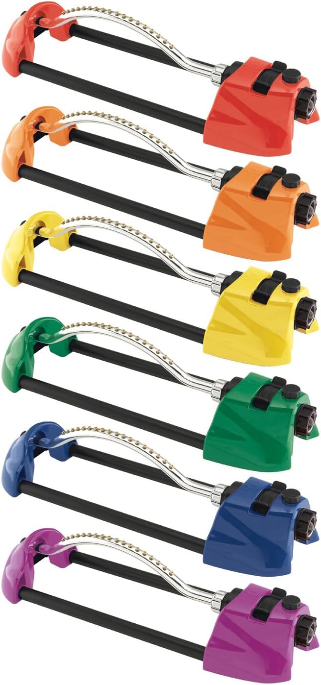 Nozzle Jets, Green 15004 ColorStorm Premium Metal Oscillating Sprinkler with Brass