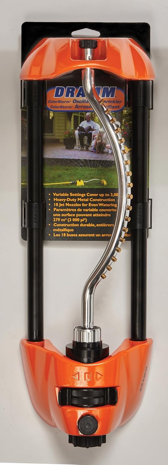 Nozzle Jets, Green 15004 ColorStorm Premium Metal Oscillating Sprinkler with Brass
