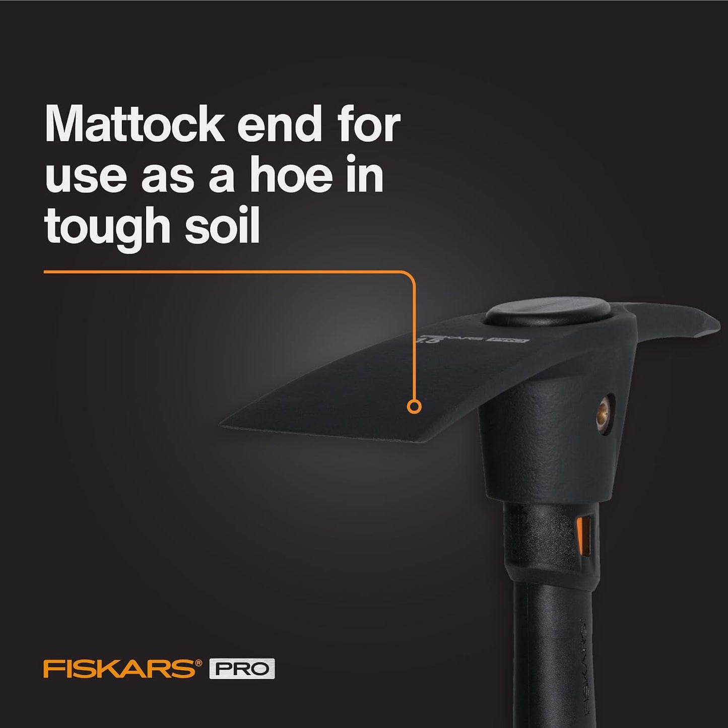 Pro IsoCore 14" 2-in-1 Pickaxe & Hoe, Shock Reduction, 1.5 lb