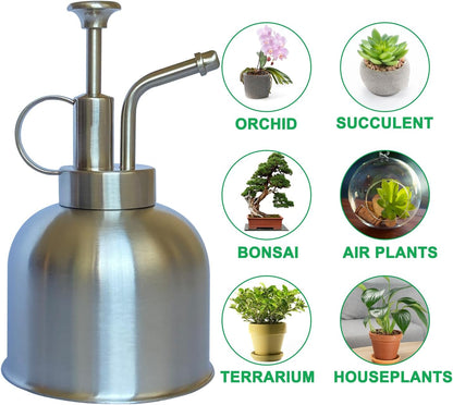 Stainless Steel Plant Sprayer, Small Watering Can, Modern Gardening Tool for Indoor Potted Plants