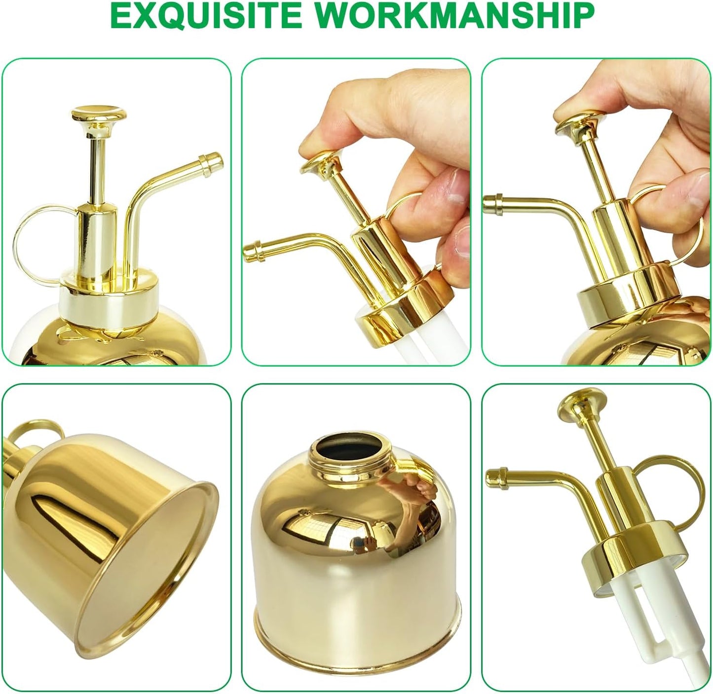Stainless Steel Plant Sprayer, Small Watering Can, Modern Gardening Tool for Indoor Potted Plants