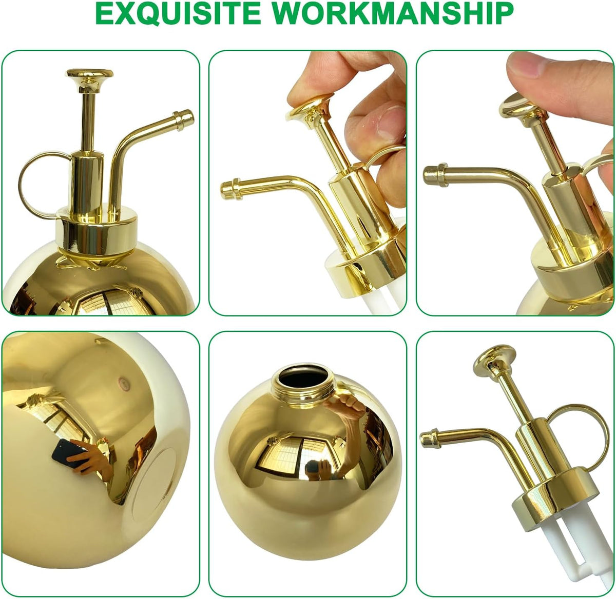 Stainless Steel Plant Sprayer, Small Watering Can, Modern Gardening Tool for Indoor Potted Plants