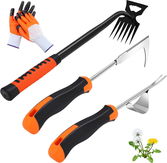 Weed Puller Tool, Portable Stainless Steel Weeder Puller Tool