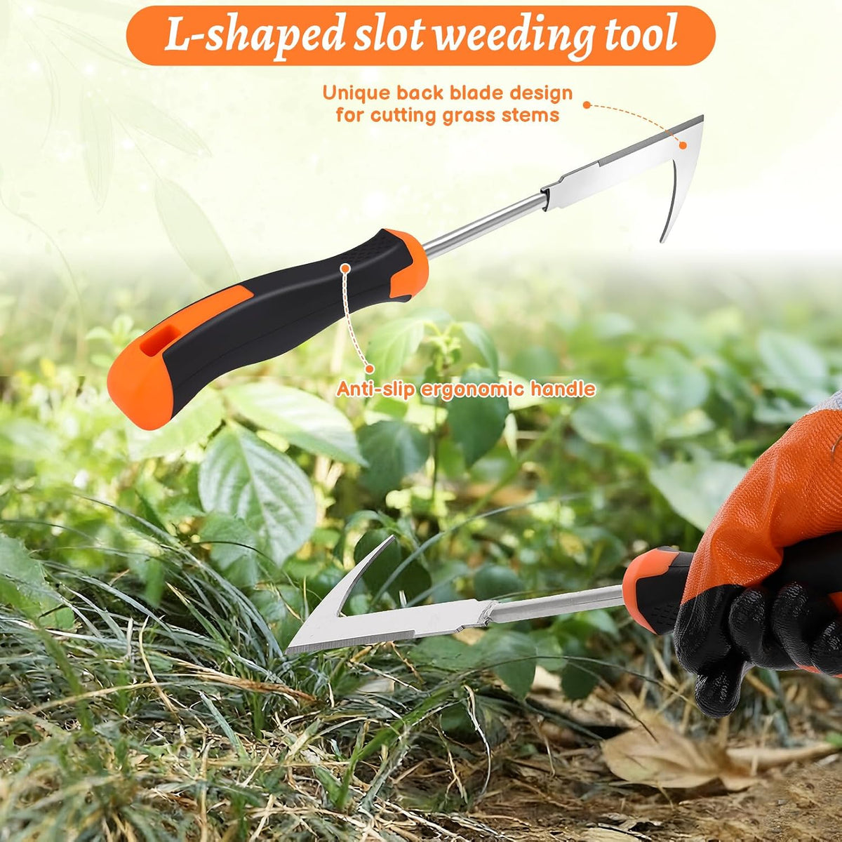 Weed Puller Tool, Portable Stainless Steel Weeder Puller Tool