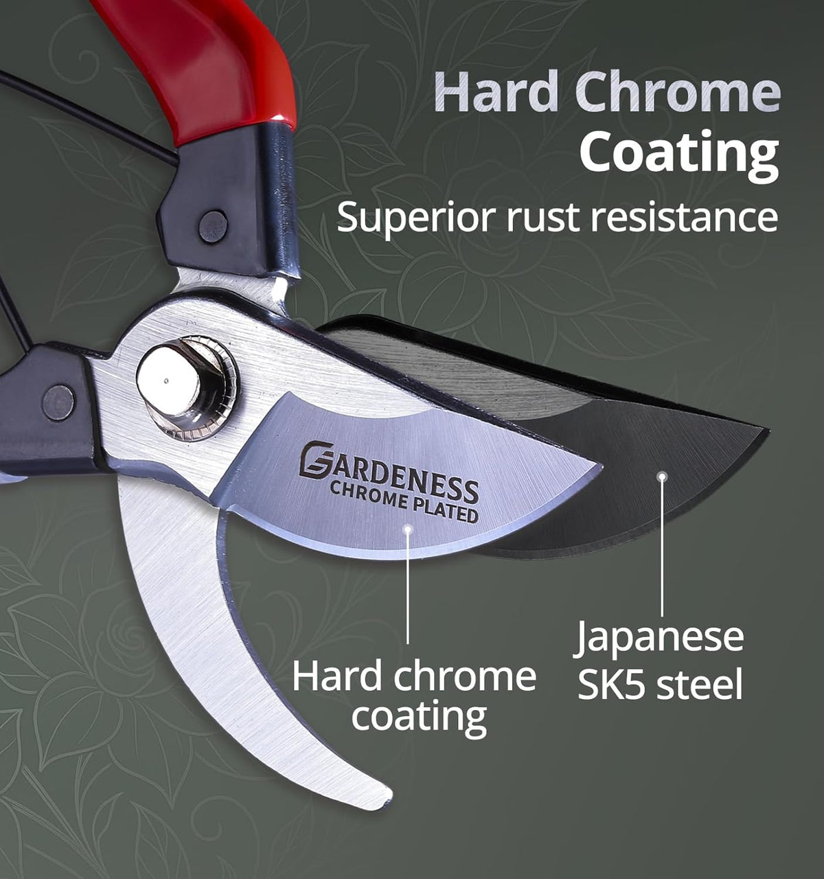 Pruning Shears, Professional Bypass Heavy Duty Garden Pruner Secateurs – Lightweight Easy Grip Hand Pruners Branch Clippers for Gardening, Trimming, Harvesting. Made in Taiwan