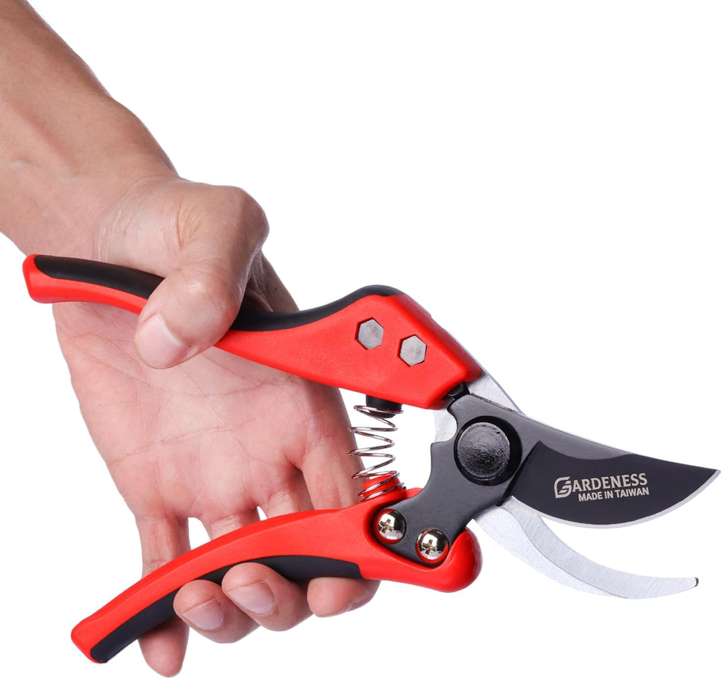 Pruning Shears, Professional Bypass Heavy Duty Garden Pruner Secateurs – Lightweight Easy Grip Hand Pruners Branch Clippers for Gardening, Trimming, Harvesting. Made in Taiwan