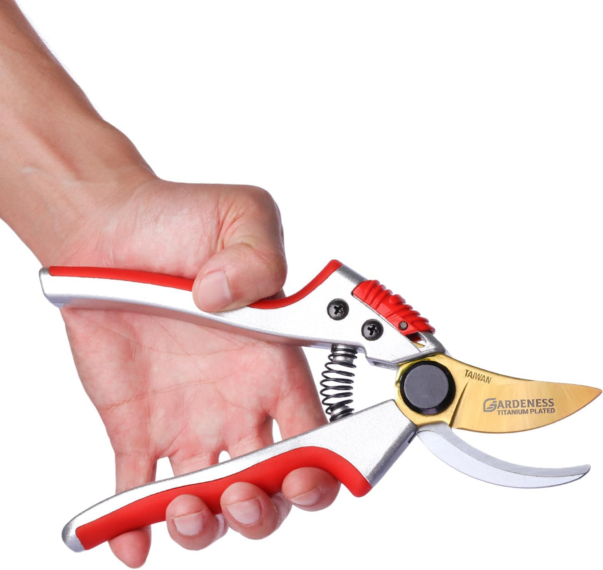 Pruning Shears, Professional Bypass Heavy Duty Garden Pruner Secateurs – Lightweight Easy Grip Hand Pruners Branch Clippers for Gardening, Trimming, Harvesting. Made in Taiwan