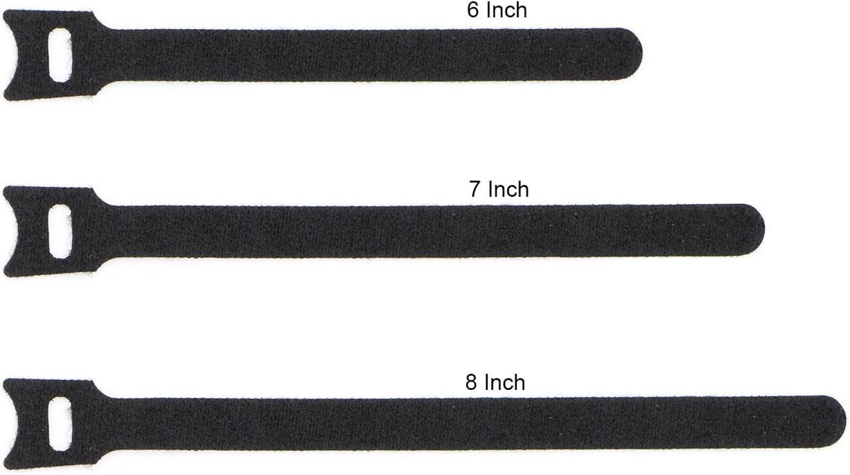 50pcs Reusable Fastening Adjustable Cable Ties Wire Management (6 Inch, White)