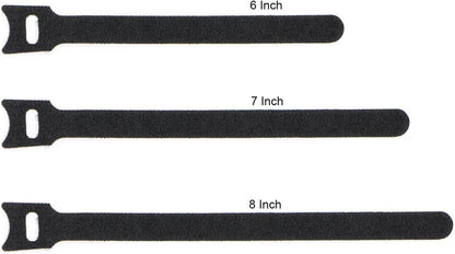50pcs Reusable Fastening Adjustable Cable Ties Wire Management (6 Inch, White)
