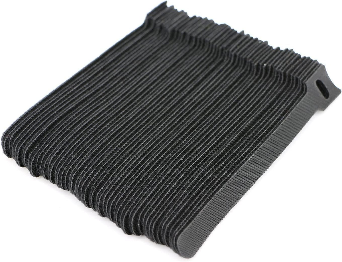 50pcs Reusable Fastening Adjustable Cable Ties Wire Management (6 Inch, White)