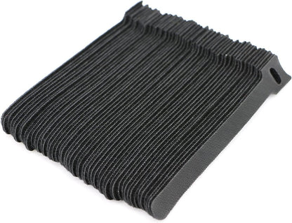 50pcs Reusable Fastening Adjustable Cable Ties Wire Management (6 Inch, White)
