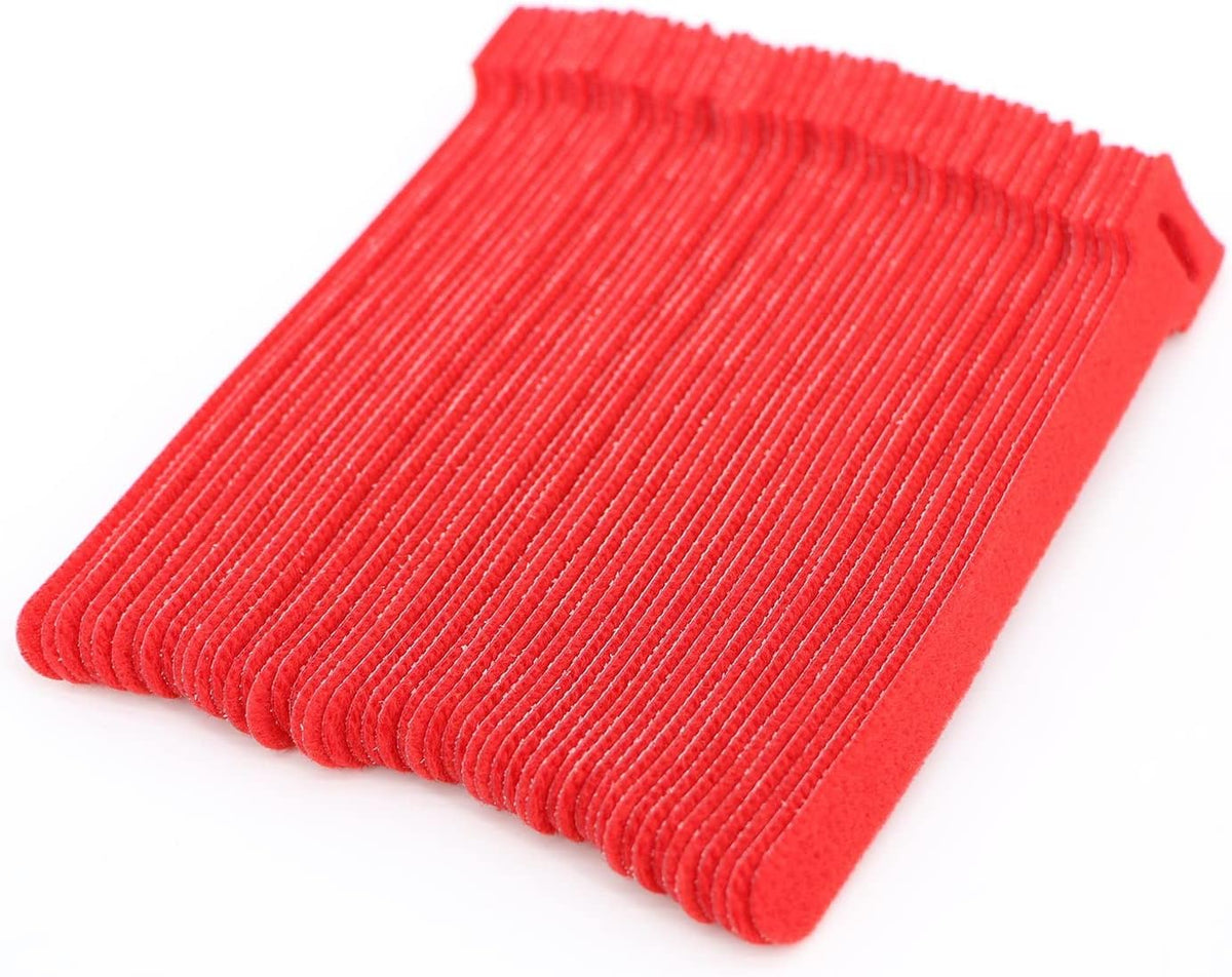 50pcs Reusable Fastening Adjustable Cable Ties Wire Management (6 Inch, White)