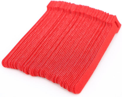 50pcs Reusable Fastening Adjustable Cable Ties Wire Management (6 Inch, White)