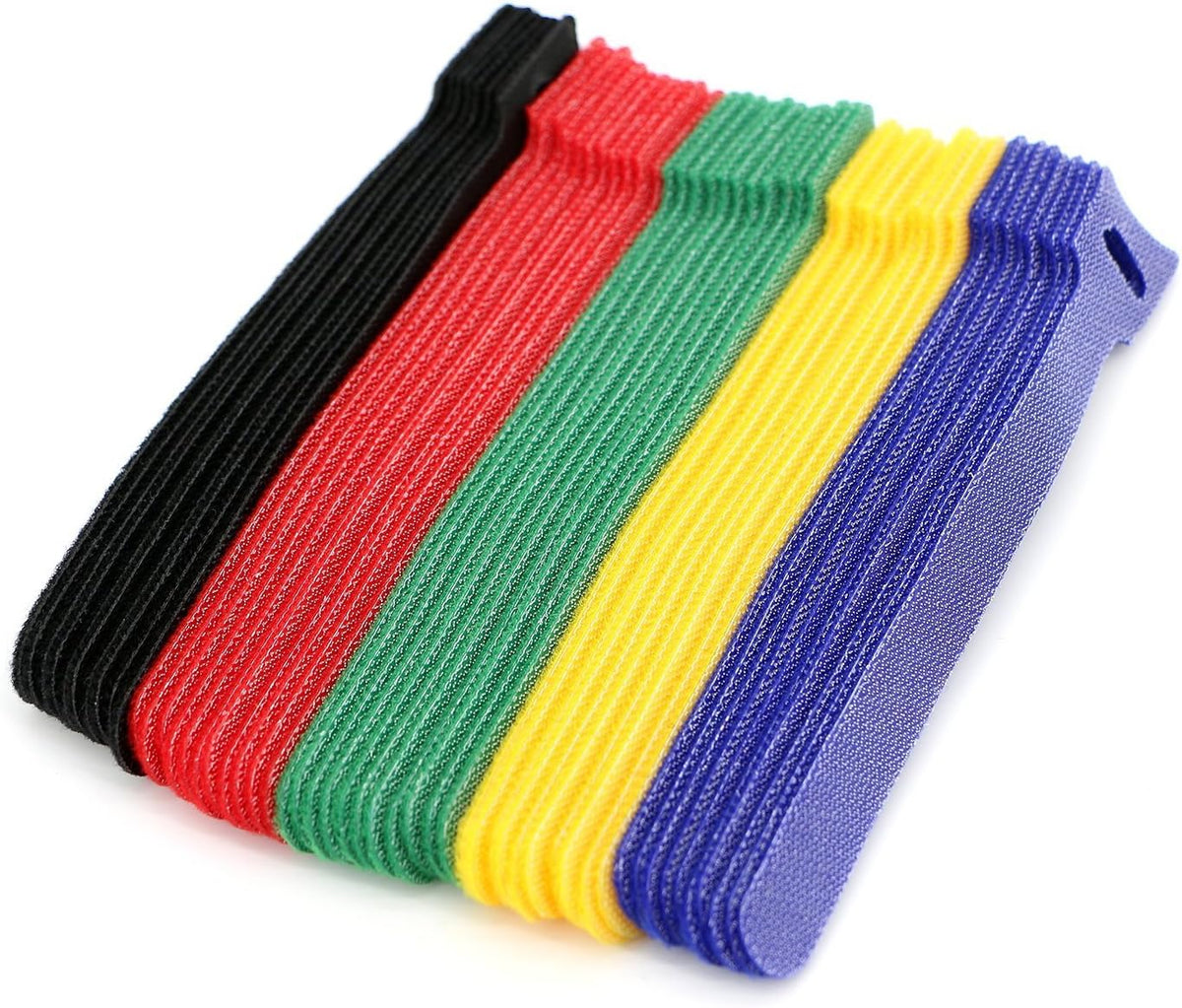 50pcs Reusable Fastening Adjustable Cable Ties Wire Management (6 Inch, White)