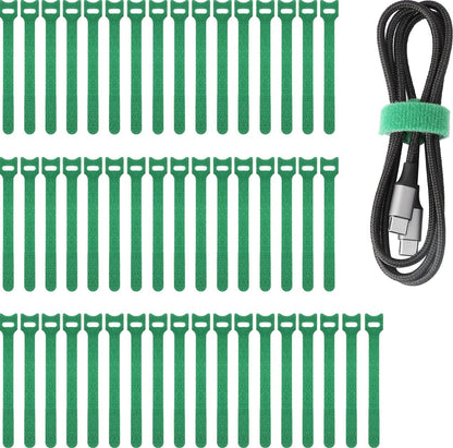 50pcs Reusable Fastening Adjustable Cable Ties Wire Management (6 Inch, White)