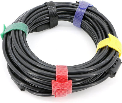 50pcs Reusable Fastening Adjustable Cable Ties Wire Management (6 Inch, White)