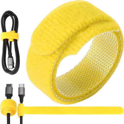 50pcs Reusable Fastening Adjustable Cable Ties Wire Management (6 Inch, White)