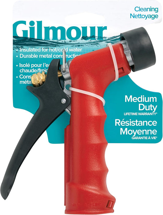 Medium Duty Garden Hose Nozzle with Insulated Grip, Hot Water Hose Nozzle for Watering and Cleaning