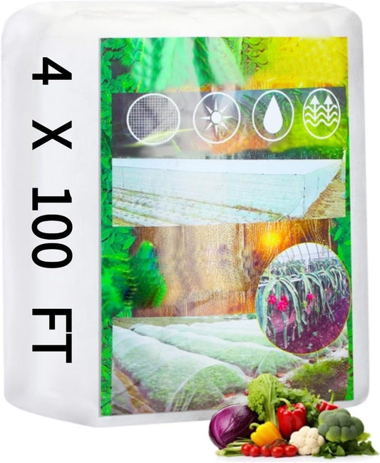 4 X 100 Ft White Garden Bug Netting Ultra Fine Mesh for Plants