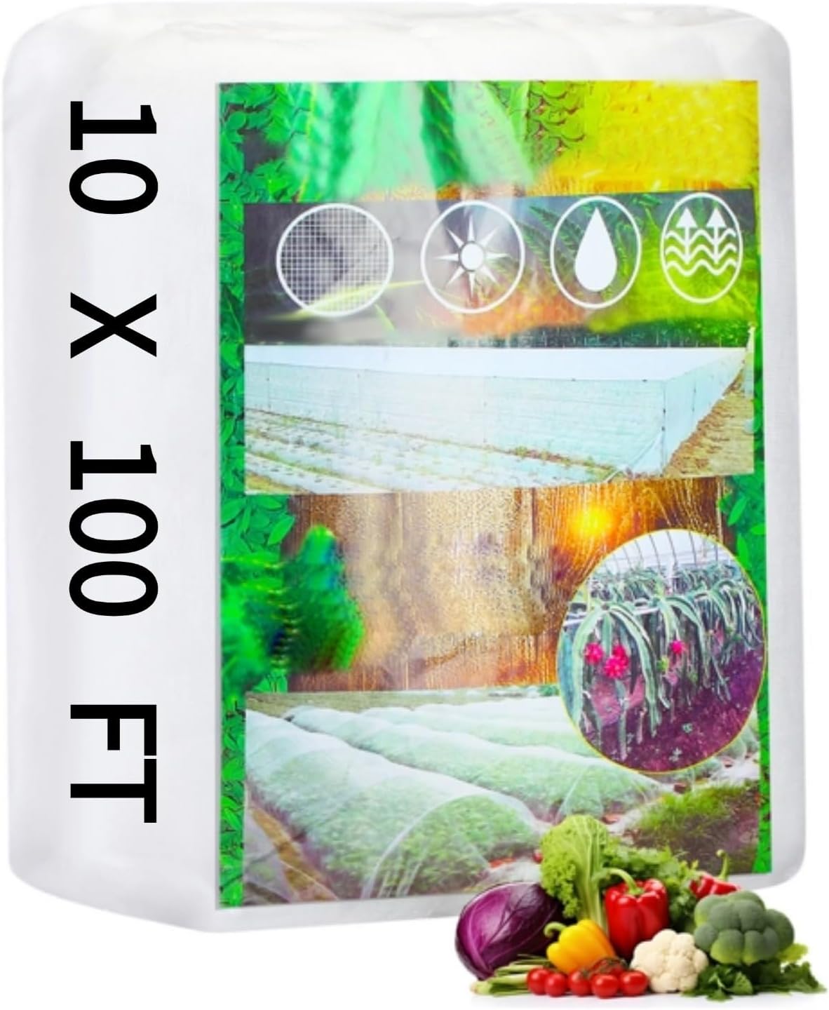4 X 100 Ft White Garden Bug Netting Ultra Fine Mesh for Plants