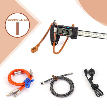 8pcs Rubber Twist Ties, 32-Inch Silicone Cable Ties Reusable