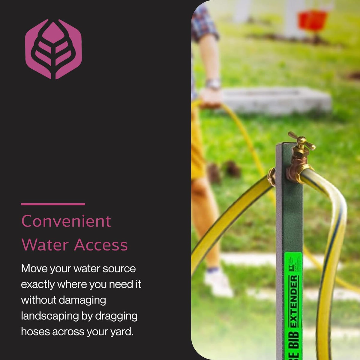 Garden Hose Bib Extender, Rust-Resistant, IHBE-6