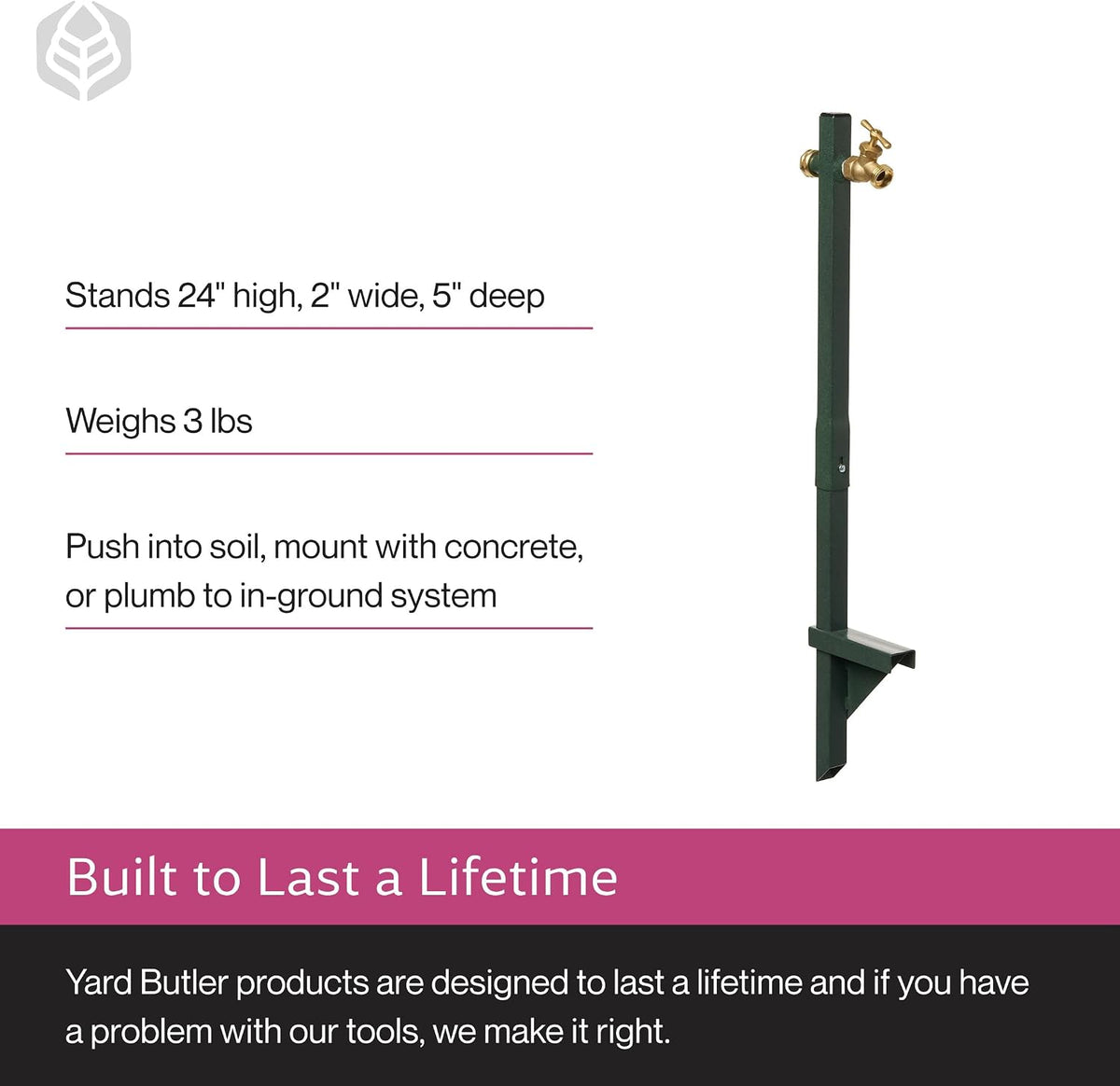 Garden Hose Bib Extender, Rust-Resistant, IHBE-6